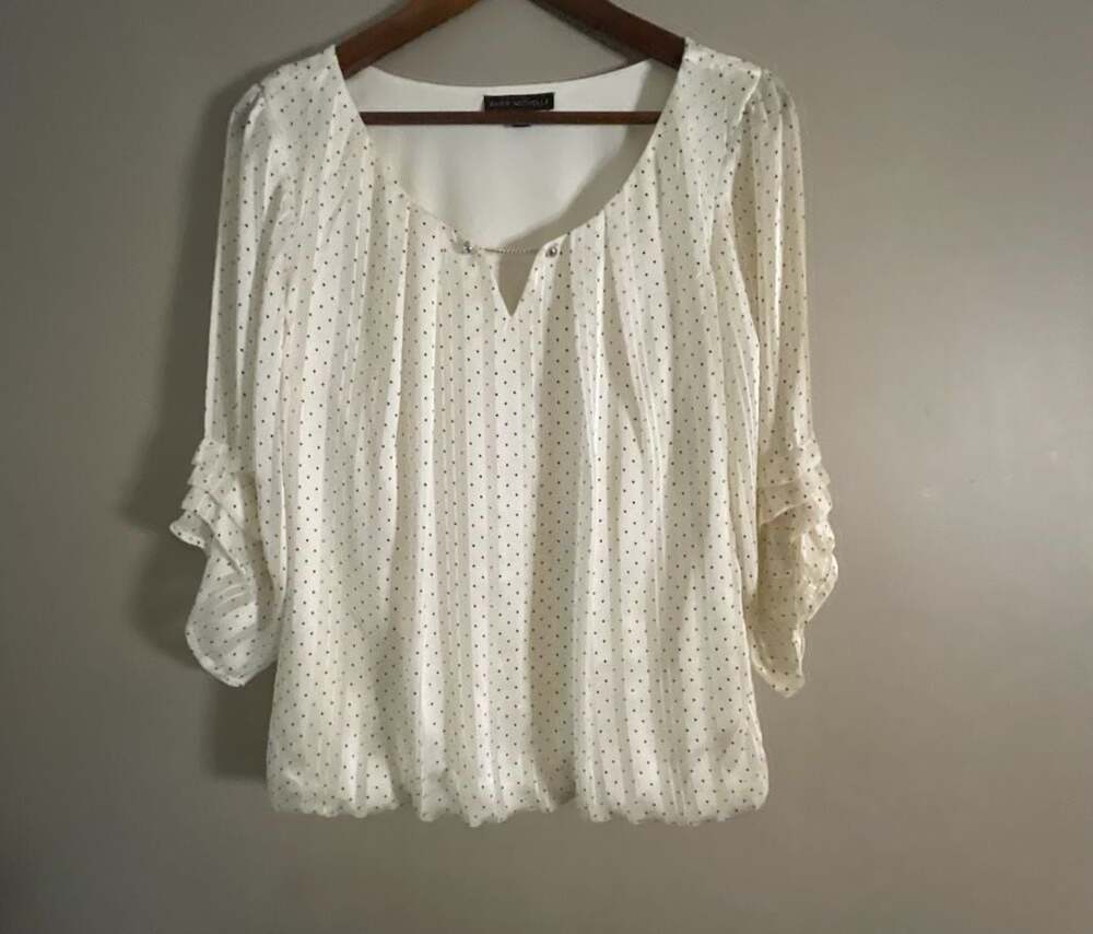 Sara Michelle Polka Dot Blouse Size S